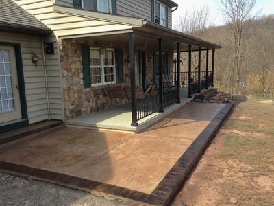 Stamped Concrete Patio with Border