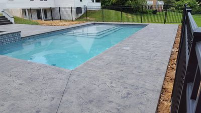 Stamp-Finish Pool Deck